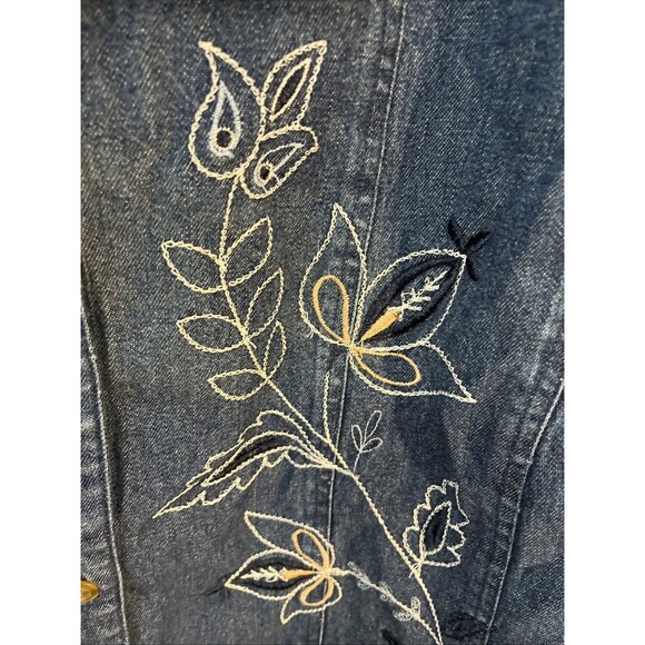 Liz&Me Embroidered Lightweight Blue Denim Jacket 4X - Picture 9 of 9